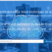 Web Register Solutions domain search page showing how to check domain availability and register a domain name in Kenya.